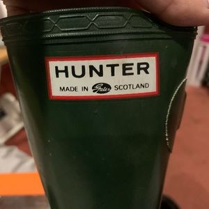 Tall Hunter Rain Boots Size  7
